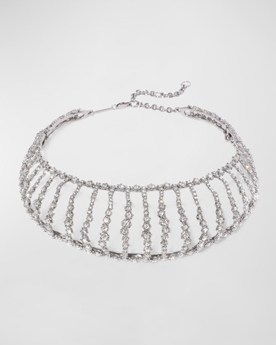 Shop Alexis Bittar Punk Royale Crystal Orbitting Choker Necklace In Silver