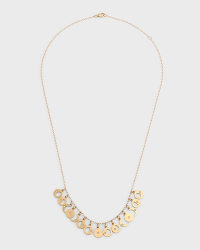 Shop Andrea Fohrman White Diamond Mini Phases Of The Moon Necklace In Gold