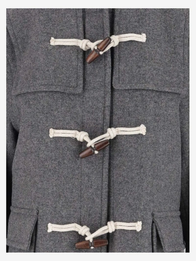Shop Dunst Coats In Grey Twill