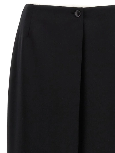 Shop Givenchy Long Skirt Back Slit In Black
