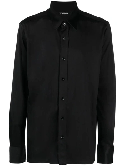 Shop Tom Ford Pure Silk Shirt Clothing In Black