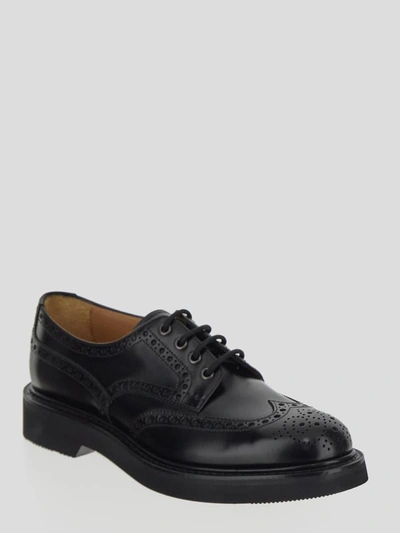 Shop Church's Lichfield Brogue Derby Shoes In Black