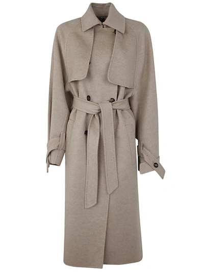Shop Max Mara Falcon Double Breasted Trench Coat Clothing In White