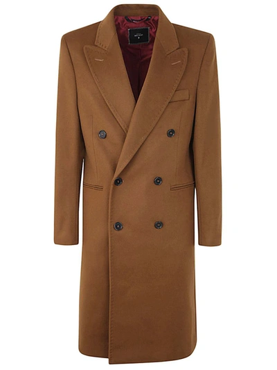 Shop Sartoria Brizzi Double Breasted Coat Clothing In Brown