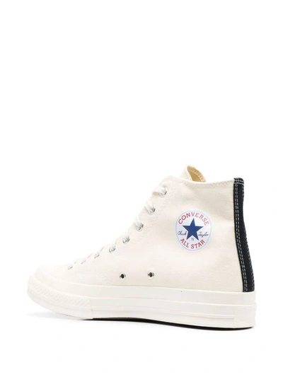 Shop Comme Des Garçons Play Comme Des Garcons Play Sneakers In White