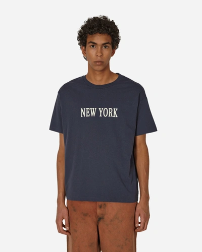 Shop Bode New York T-shirt Navy In Blue