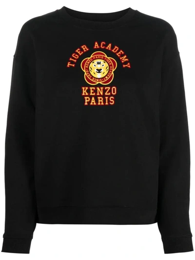 Shop Kenzo Academy Sweatshirt With Print In Black