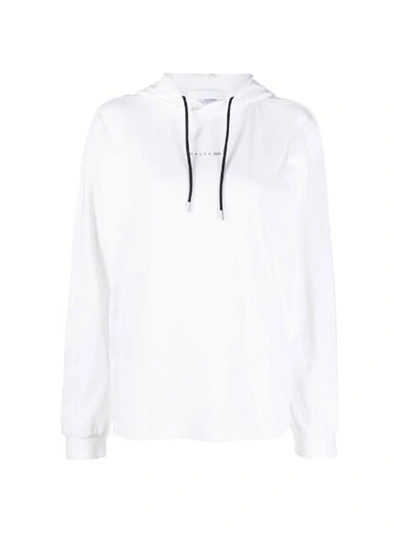Shop Alyx 1017  9sm Logo-print Cotton Hoodie In White