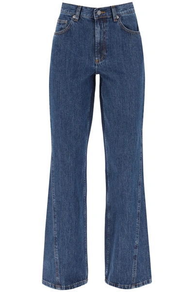 Shop Apc 'elle' Flared Jeans In Blue