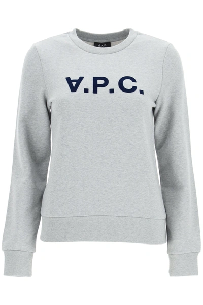 Shop Apc Sweatshirt Logo In Grey