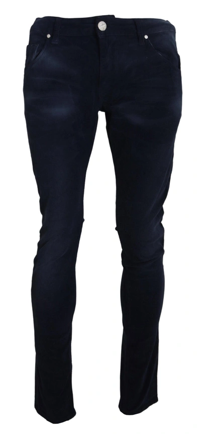 Shop Acht Blue Cotton Corduroy Slim Stretch  Jeans