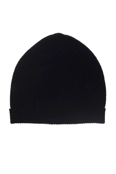 Alpha Studio Blue Merino Wool Hats & Cap In Black