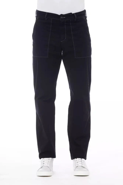 Shop Alpha Studio Blue Cotton Jeans & Pant