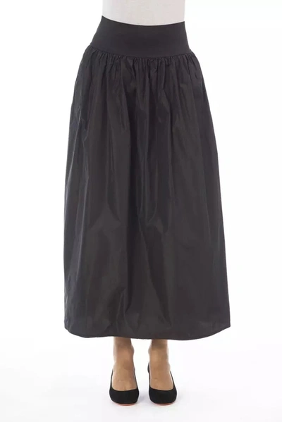 Shop Alpha Studio Brown Polyester Skirt