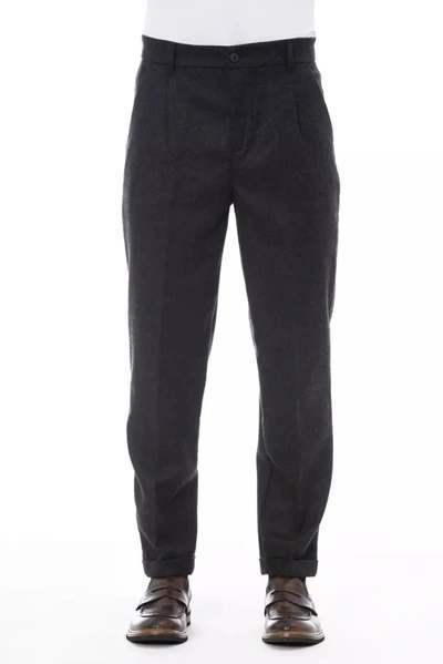 Shop Alpha Studio Gray Wool Jeans & Pant