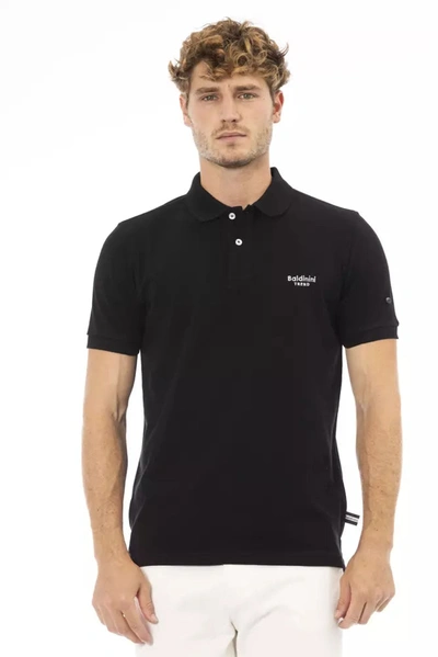 Shop Baldinini Trend Black Cotton Polo Shirt