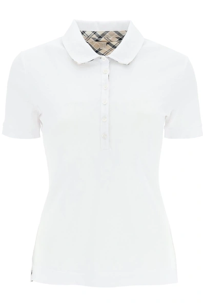 Shop Barbour Classic Polo With Embroidered Logo Detail In White