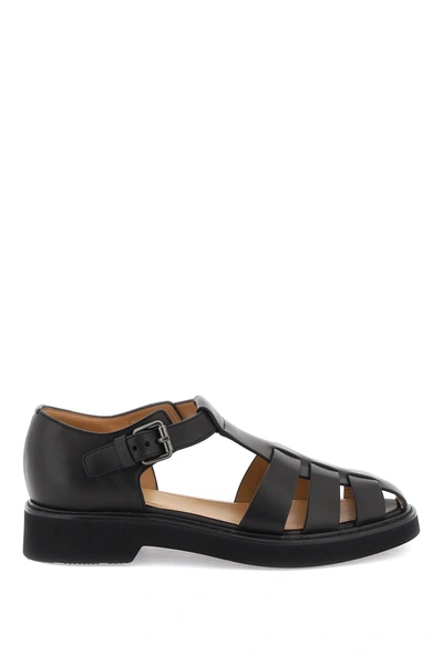 Shop Church's Hove W3 Leather Sandals In Black