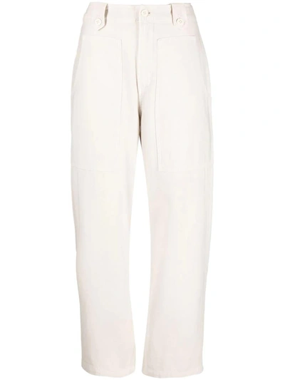 Shop Citizens Of Humanity Louise Cotton Trousers In Gray