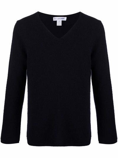 Shop Comme Des Garçons Crew-neck Knit Jumper In Black