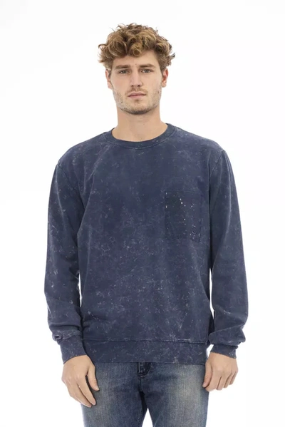 Shop Distretto12 Blue Cotton Sweater
