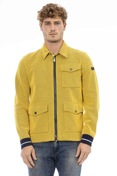 Shop Distretto12 Yellow Cotton Jacket
