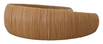 Dolce & Gabbana Beige Viscose  Hair Headband Diadem In Beige