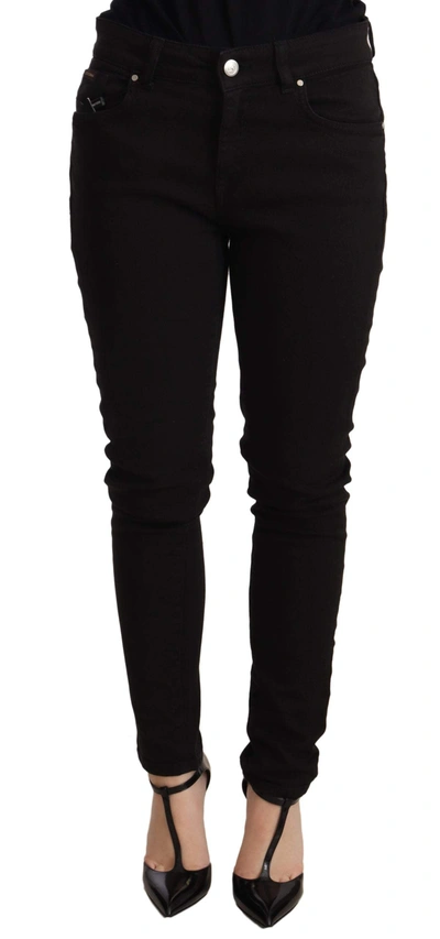 Shop Dolce & Gabbana Black Slim Fit Cotton Stretch Denim Jeans