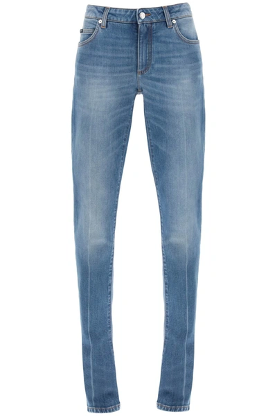 Shop Dolce & Gabbana Low Rise Trumpet Jeans In Blue