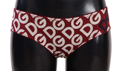 Shop Dolce & Gabbana Multicolor Dg Logo Print Slip Bottom Underwear