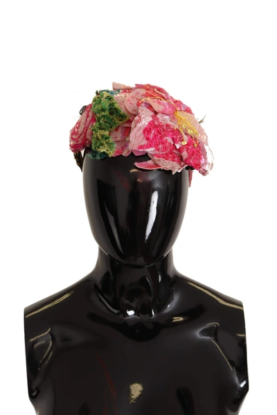 Dolce & Gabbana Multicolor Sequined Lurex Black Hair Headband In Multicolor