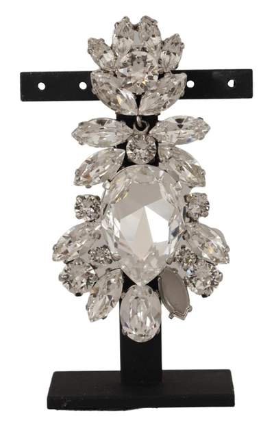 Shop Dolce & Gabbana White Large Baroque Crystal  Brooch