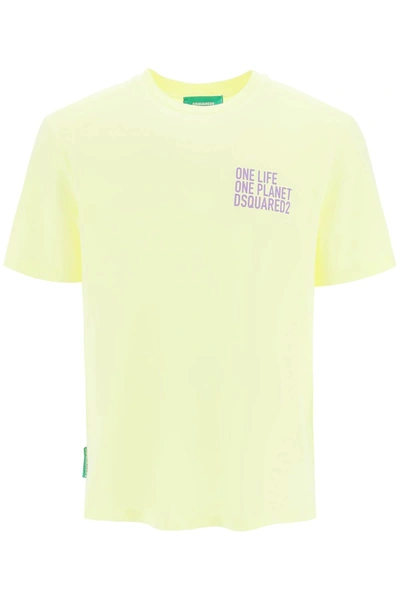 Shop Dsquared2 One Life T-shirt In Yellow