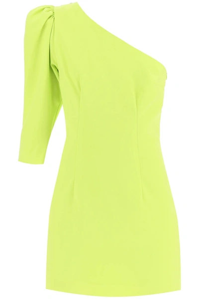 Shop Dsquared2 One Shoulder Mini Dress In Green