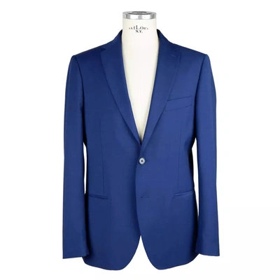 Shop Emilio Romanelli Blue Wool Suit