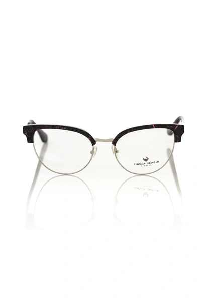 Shop Frankie Morello Burgundy Metallic Fibre Frames