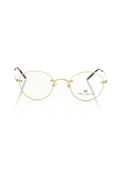 Frankie Morello Gold Metallic Fibre Frame In Gold