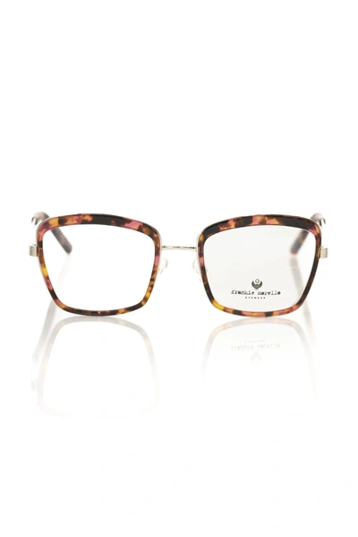 Shop Frankie Morello Red Metallic Fibre Frames