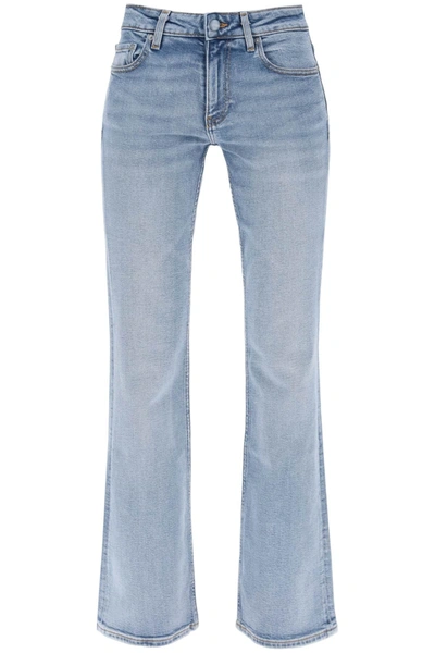 Shop Ganni 'iry' Jeans With Light Wash In Light Blue