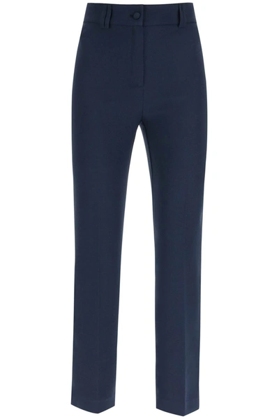 Shop Hebe Studio 'loulou' Cady Trousers In Blue