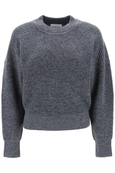 Shop Marant Etoile Isabel  'blow' Merino Wool Sweater In Grey