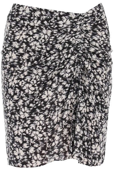 Shop Marant Etoile Isabel  Angelica Viscose Mini Skirt In Mixed Colours