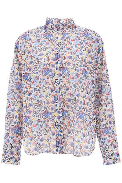 Shop Marant Etoile Isabel  Organic Cotton Gamble Shirt In Mixed Colours