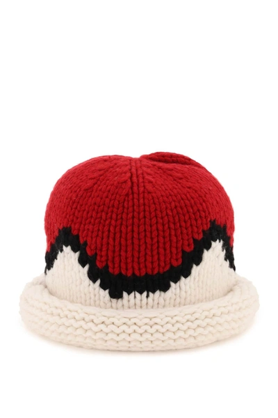 Shop Kenzo Jacquard Knit Beanie Hat In Mixed Colours