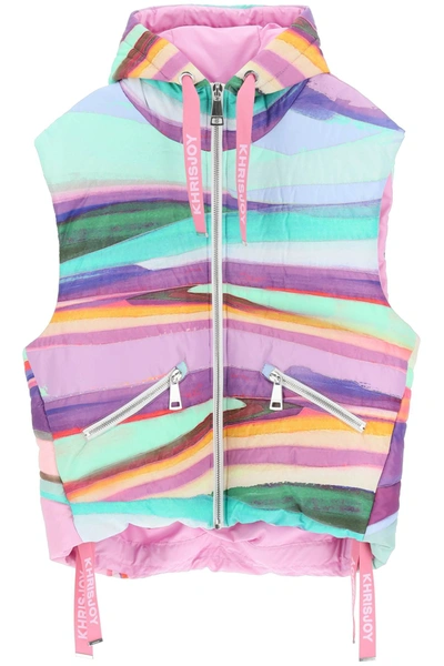 Shop Khrisjoy Sunset Route Padded Vest In Multicolor