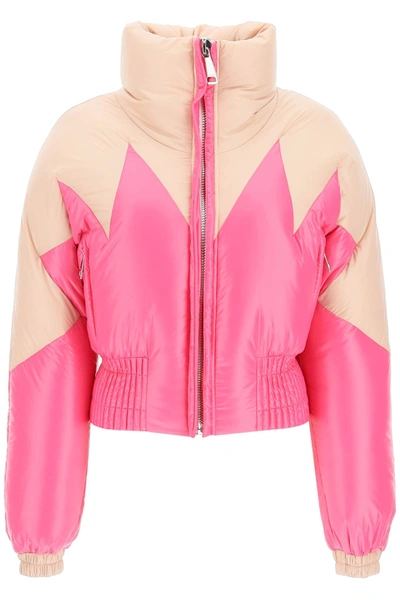 Shop Khrisjoy 'puff Peak' Cropped Puffer Jacket In Pink