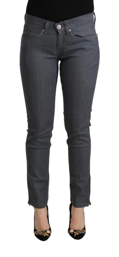 Shop Levi's Gray Cotton Low Waist Skinny Denim Jeans