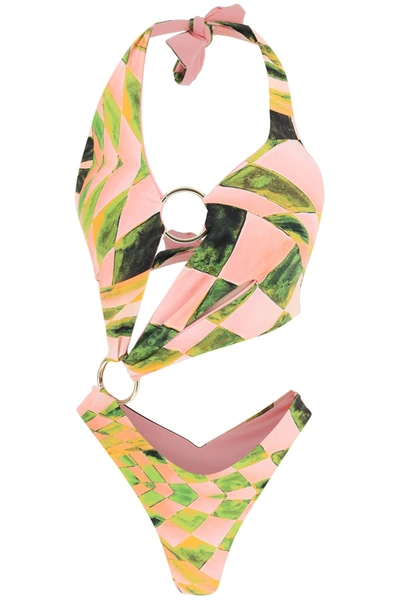 Shop Louisa Ballou Sex Wax One-piece Swimsuit In Mixed Colours