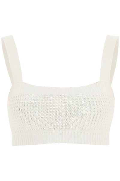 Shop Loulou Studio Senna Knitted Bandeau Top In White