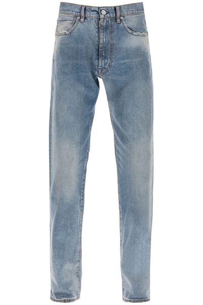 Shop Maison Margiela Stone-washed Loose Jeans In Light Blue